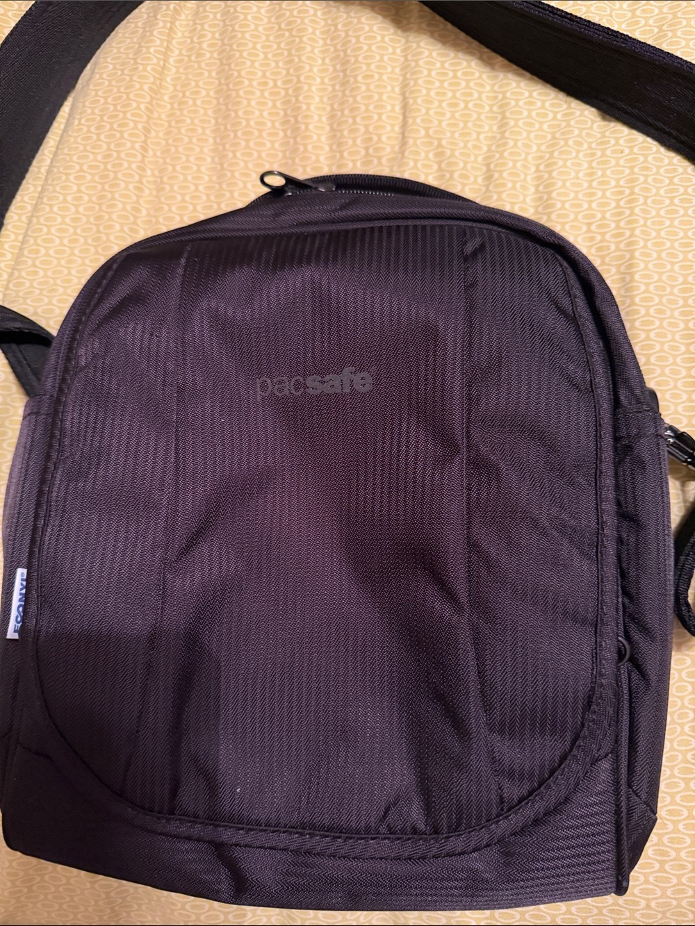 Pacsafe Black Men’s Anti-Theft Messenger Crossbody Bag